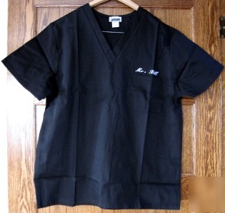 Chefwear ~black kitchen scrub~ jacket coat sz med *nip*
