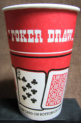 Draw poker 12 oz paper hot cups game texas playing card