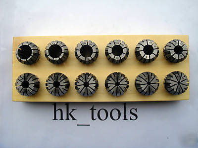 ER20 collet 12PCS(2-13) milling lathe & wooden block-us