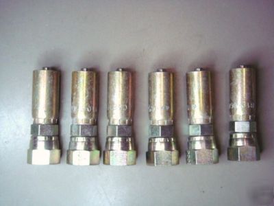 Lot 6 aeroquip hydraulic swivel fitting FC5810-0604S