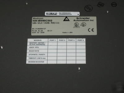 Modicon BM85C002 bridge/mux modbus plus