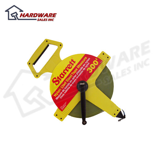 New starrett 536300 300' nylon clad steel tape measure 