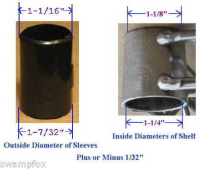 4 pr (1 set) split sleeves for metro type wire shelving