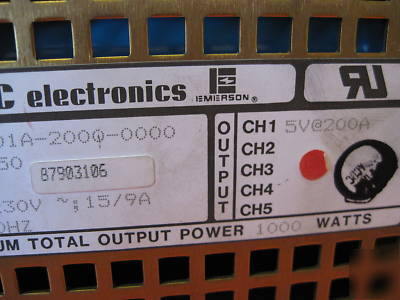 Acdc electronics 5V 200A power supply JF101A- w/manual