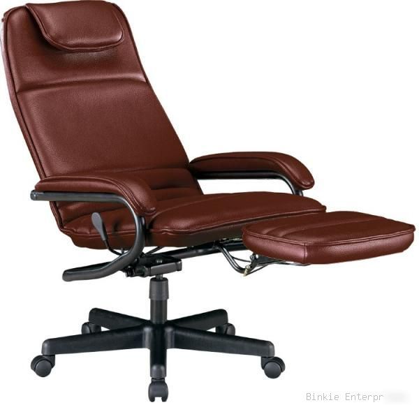 Burgundy power rest recliner computer office desk chair
