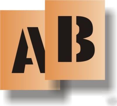 Industrial stencil letter pack 150MM high 26PK
