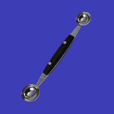 Melon baller - chrome plated steel - 4 pack