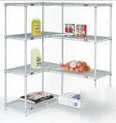 Nexel blue epoxy 4 shelf add-on shelving unit