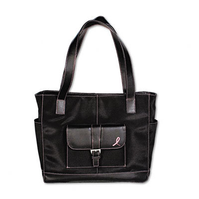 Pink ribbon microfiber tote 10% breast cancer research