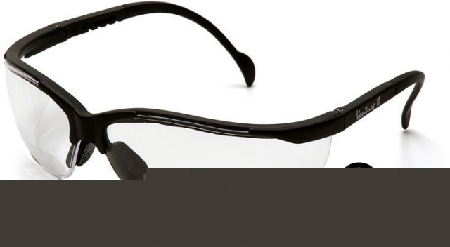 Pyramex V2 readers eyewear - clear + 2.5 lens, black