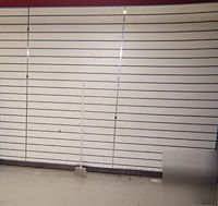 Slatwall closeout white w/ metal inserts liquidation