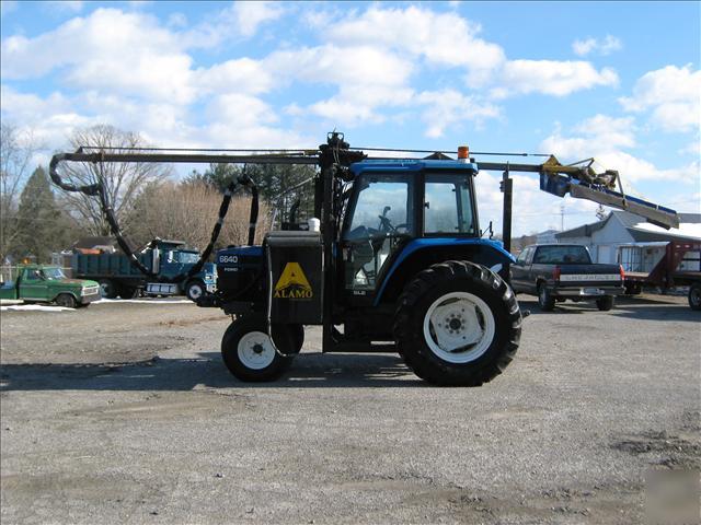 1996 ford 6640 sle cab tractor with alamo mower