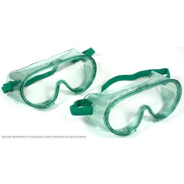 2 goggles safety glasses clear eye protection vented