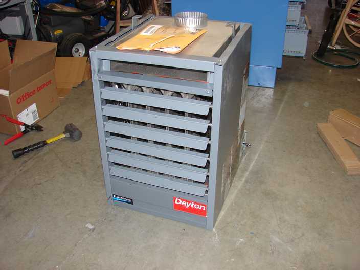 Dayton 3E406 ng unit heater overhead shop 60,000 btu