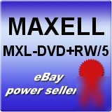 Maxell mxl dvd rw 5 plus pack 4X rewritable 4.7GB 120