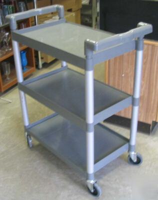 New bus utility cart heavy duty trolley prep grey