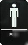 Update men braille sign 6IN x 9IN |S69B6BK