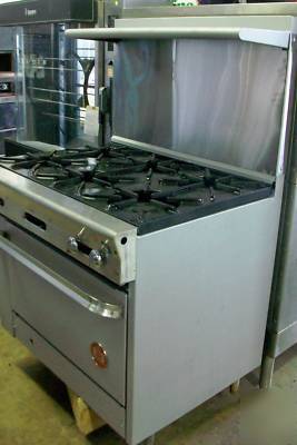 6 burner range oven refurbished gas commercial stove