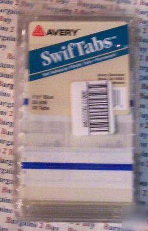 18 paks avery swiftabs,blue stripe,32-1.5X3 tabs/pk- 