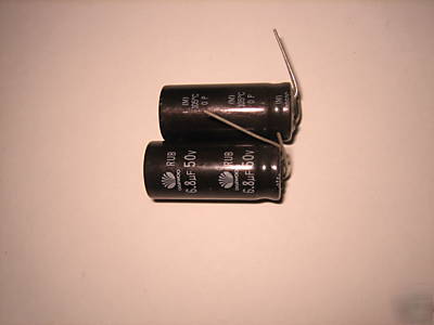 2X 6.8UF 50V 105C np daewoo rub radial capacitor
