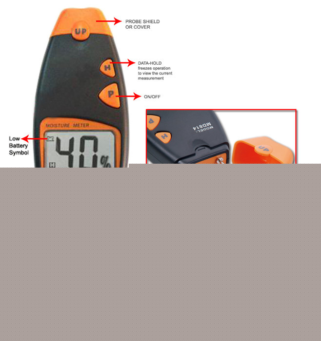 Digital lcd 4 pin moisture meter wood cotton 5 - 40% uk