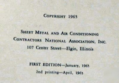 Duct manual sheet metal construction air conditioning