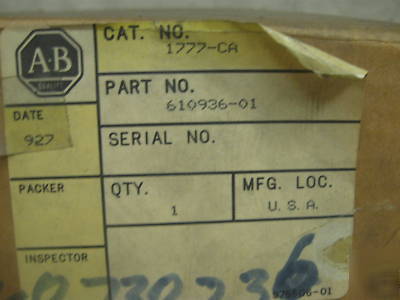 New 1777-ca allen bradley i/o interconnect cable 3 ft. 