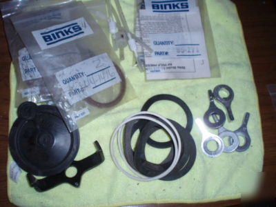 New hugh lot of binks spray gun parts old stock