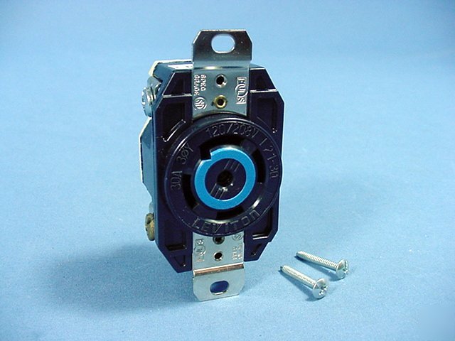 New leviton L21-30 locking receptacle 30A 120/208V 3Ã¸y