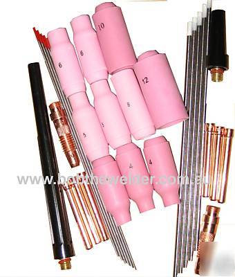 Tig welding torch spares kit wp 17/18/26
