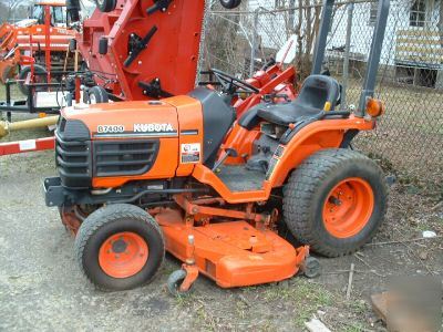 Tractor, B7400 kubota tractor mower, 4 wd, 60IN deck 