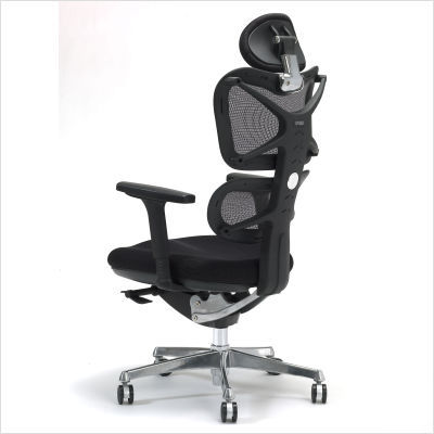 Black spider X1 highback mesh chair black fabric