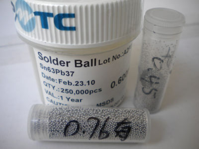 0.55MM 25K pcs bga reballing rework solderballs leaded 