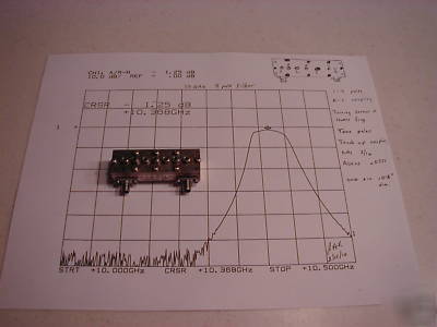 10 ghz 4 pole tuneable filter, nice 10.368, nos