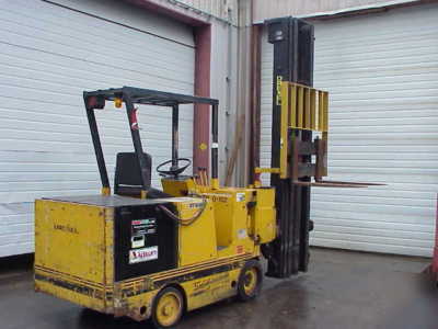 1990 drexel narrow aisle swing mast electric forklift 