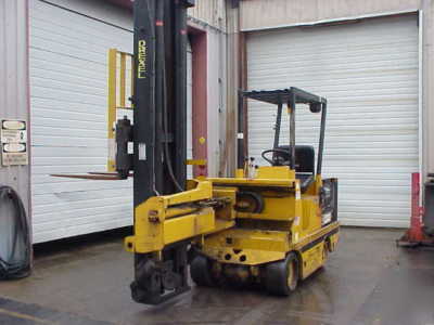 1990 drexel narrow aisle swing mast electric forklift 