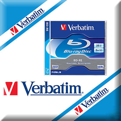 3X verbatim blank blu ray bd-re discs rewritable bluray