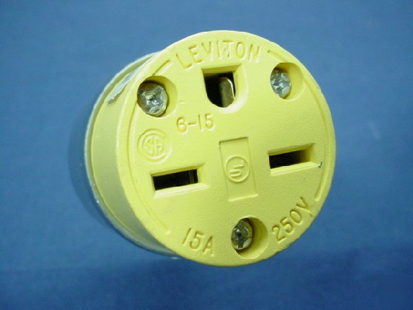 Leviton armored connector plug 6-15 15A 250V 615CA