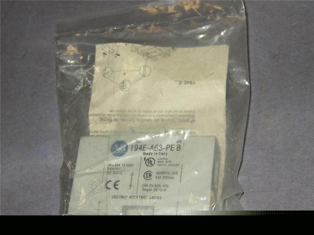 New allen bradley ab 194E A63 pe b terminal 4 