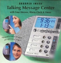 Sharper imagetalking message center 4 memos, clock, tim