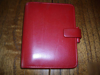 * filofax metropol pocket organiser - red - vgc