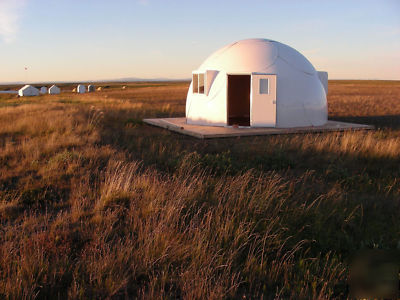 Haiti red cross disaster shelter, solar dome, wind, led