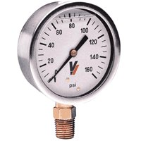 0-400 psi glycerin filled gauge 4 in. 
