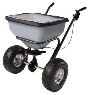 130 lb. broadcast drop spreader salt seed fertilizer 
