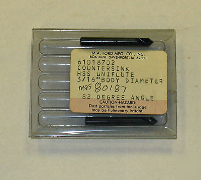 Countersink single flute hss 3/16