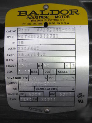 Cumberland grinder 10X18 granulator 15 hp h p 460V 3PH