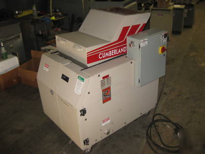 Cumberland grinder 10X18 granulator 15 hp h p 460V 3PH