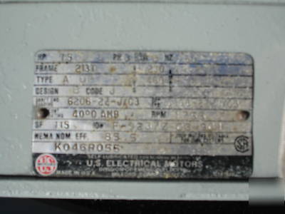 Cyclone industrial blower w/u.s. electrical motor 7.5HP