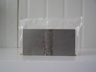 Flawed weld specimen for nde training-plate w/sv
