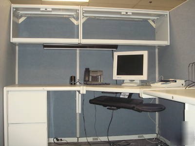 Great deal a set of (4) tall used office cubicles